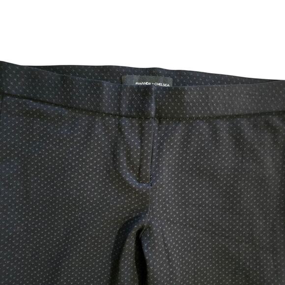 Amanda + Chelsea Women’s Black Subtle Print Slim Ankle Dress Pants – Size 6 - Picture 5 of 9